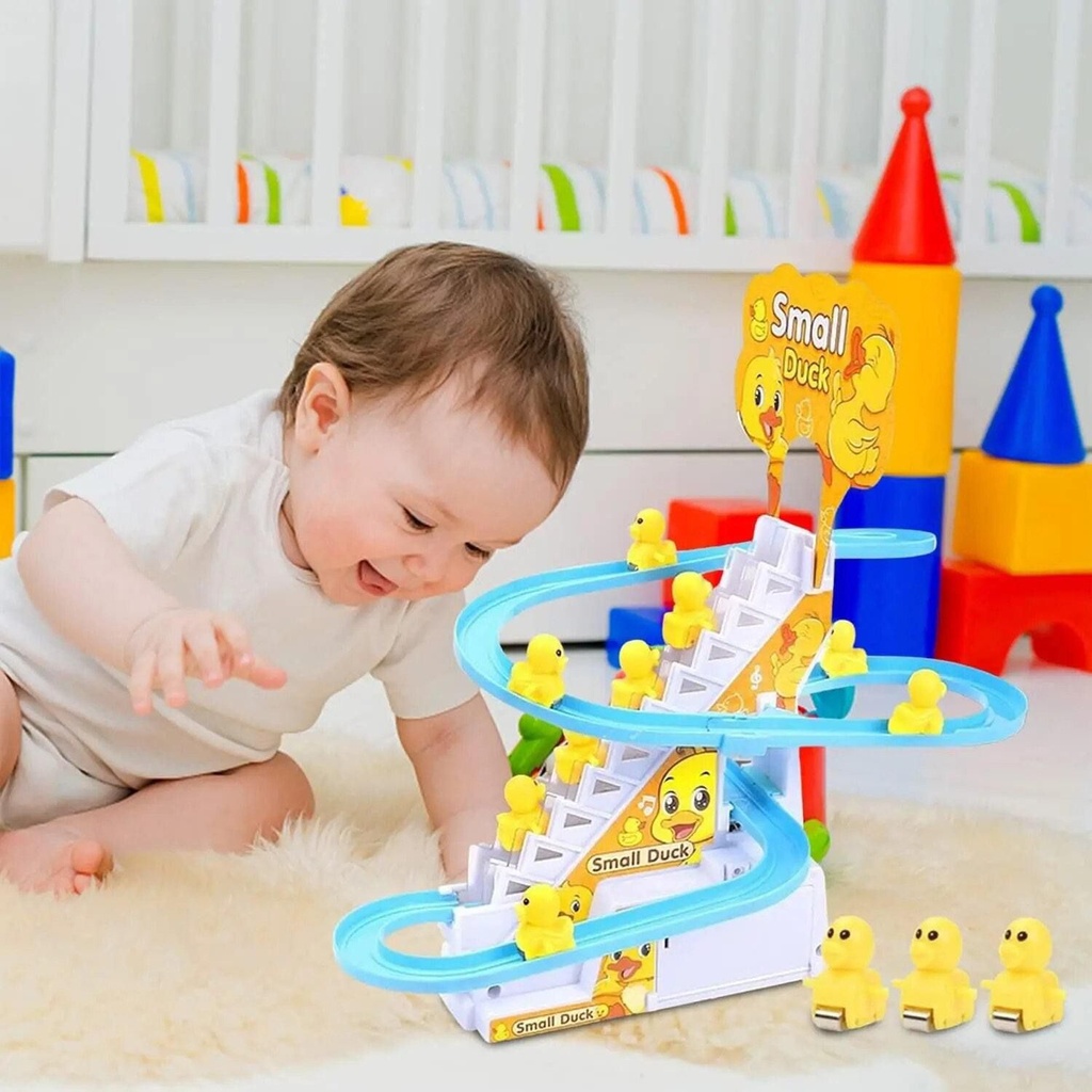  Electric Small Duck Climbing Stairs Toy