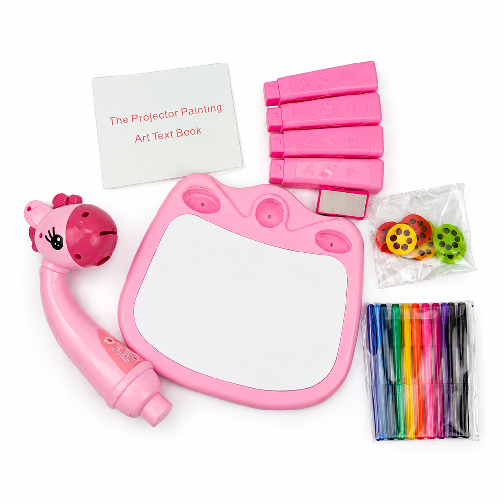 Little Hands Drawing Projector Table for Kids | Trace & Draw Educational Art Toy with Light | Safe ABS Doodle Board for Toddlers, Boys & Girls