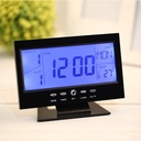 Digital LCD Clock with Calendar, Temperature Sensor, Alarm for Table and Study Desk