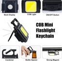 Multi-functional Outdoor Keychain Light with 800Lm COB and 3 Lighting Modes, for Camping, Hiking and Emergencies