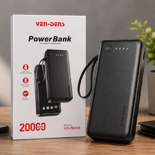 [4601] VEN-DENS Brand 20000mAh Power Bank (Model: VD-PB059)