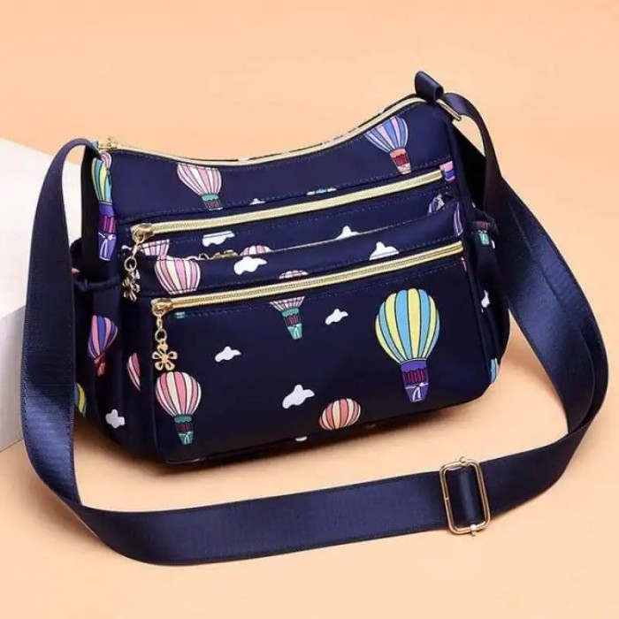 [6276] Korean sports travel shoulder bag  (Blue)