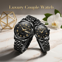 Butter  Fly Lock Olievs  Stainless Steel fashionable  Couple watches +1pcs chain cutter+ 2 pcs battery Full Black