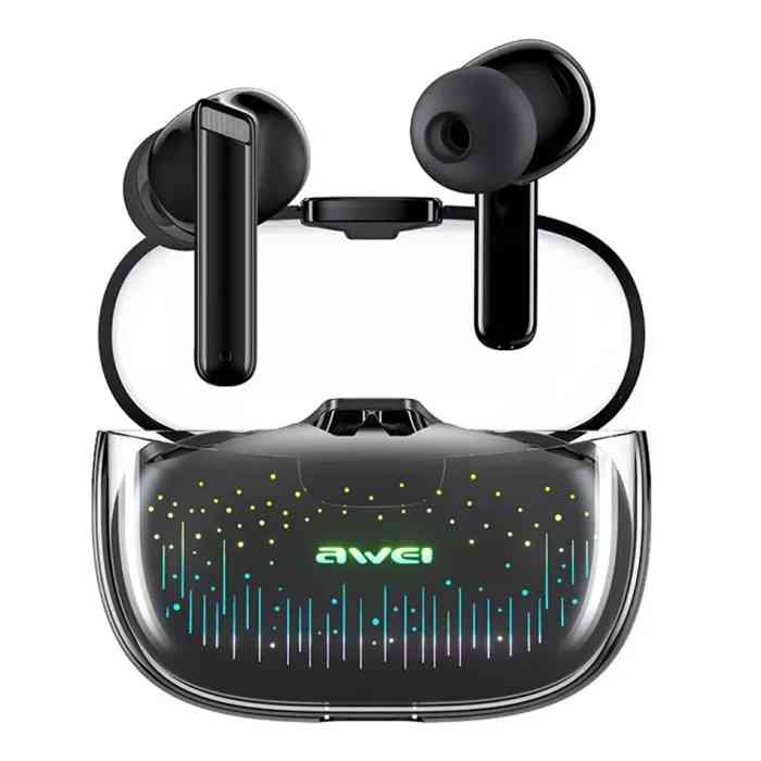 [8943] Awei T52 ANC TWS Wireless Earbuds Colorful Breathing Light Headphones