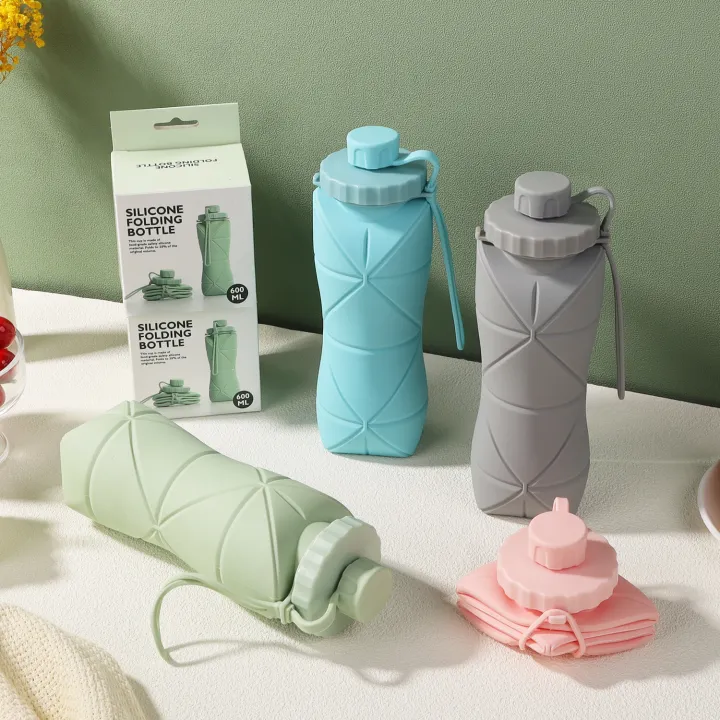 [3071] New Creative Silicone Folding Water Cup Outdoor Portable and Scalable Water Cup Sports Water Bottle Travel Water Cup Handy Cup { Multi Color}
