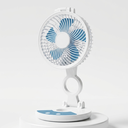 ZT rechargeable folding desktop fan with an integrated LED light