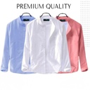 3 Pcs Combo Men's Ban Collar Cotton Shirt-