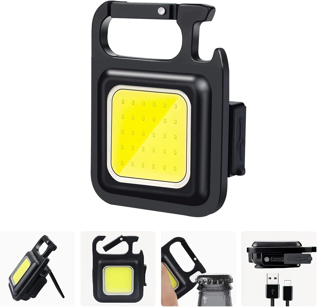 [3978] Multi-functional Outdoor Keychain Light with 800Lm COB and 3 Lighting Modes, for Camping, Hiking and Emergencies