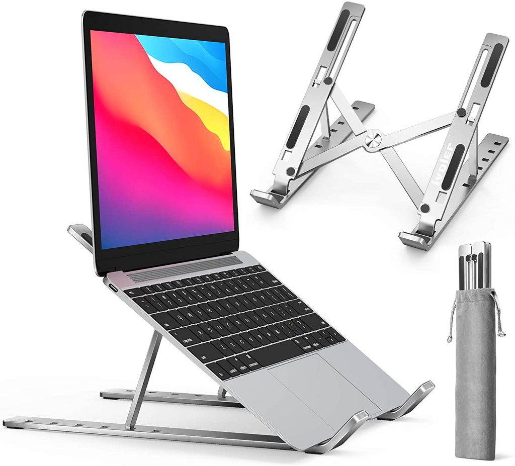 [4123] Aluminum Alloy Adjustable Portable Folding Notebook Stand Foldable Laptop Stand