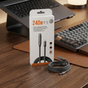 3 in 1 Fast Charging  Type-c TO Type-c Cable 240W with Stand