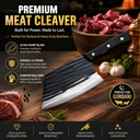 Premium Black Hammered Finish Kitchen Cleaver (Knife)