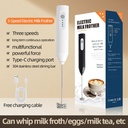 Rechargeable coffee mixer Stainless Steel coffee & Milk Frother Handheld 3-Speed Adjustable