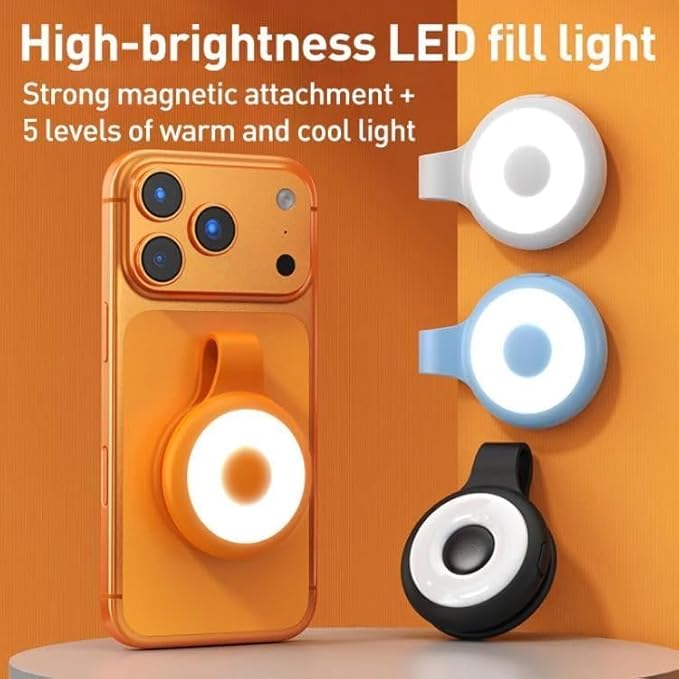 [3538] Magnetic Silicone Fill Light with Suction