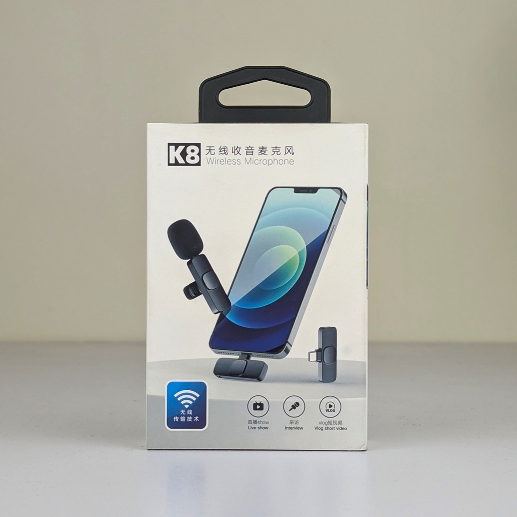 K8 Wireless Microphone with Noise Cancellation Mic Supports (Type  C)