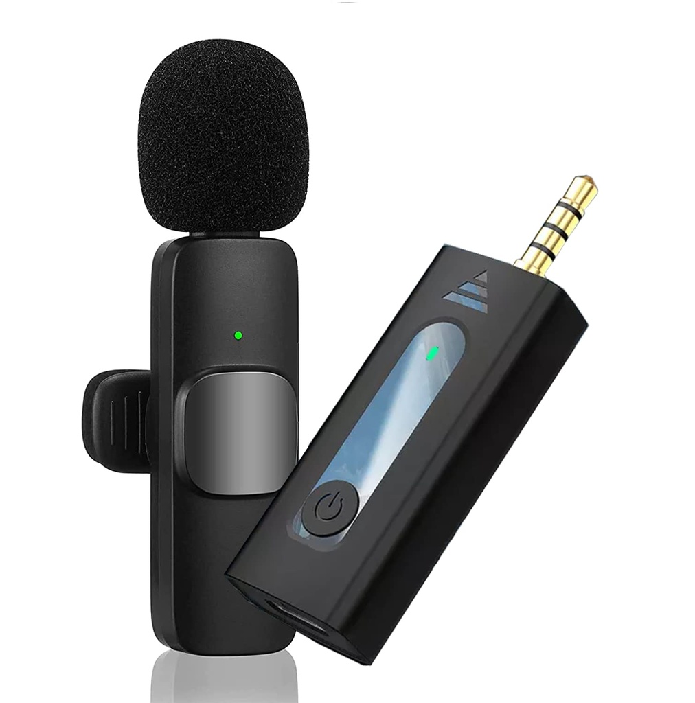 [3649] K35 Wireless Collar Microphone for Vlogging Interview Live Streaming YouTube Compatible with BT Speakers, DSLR Camera