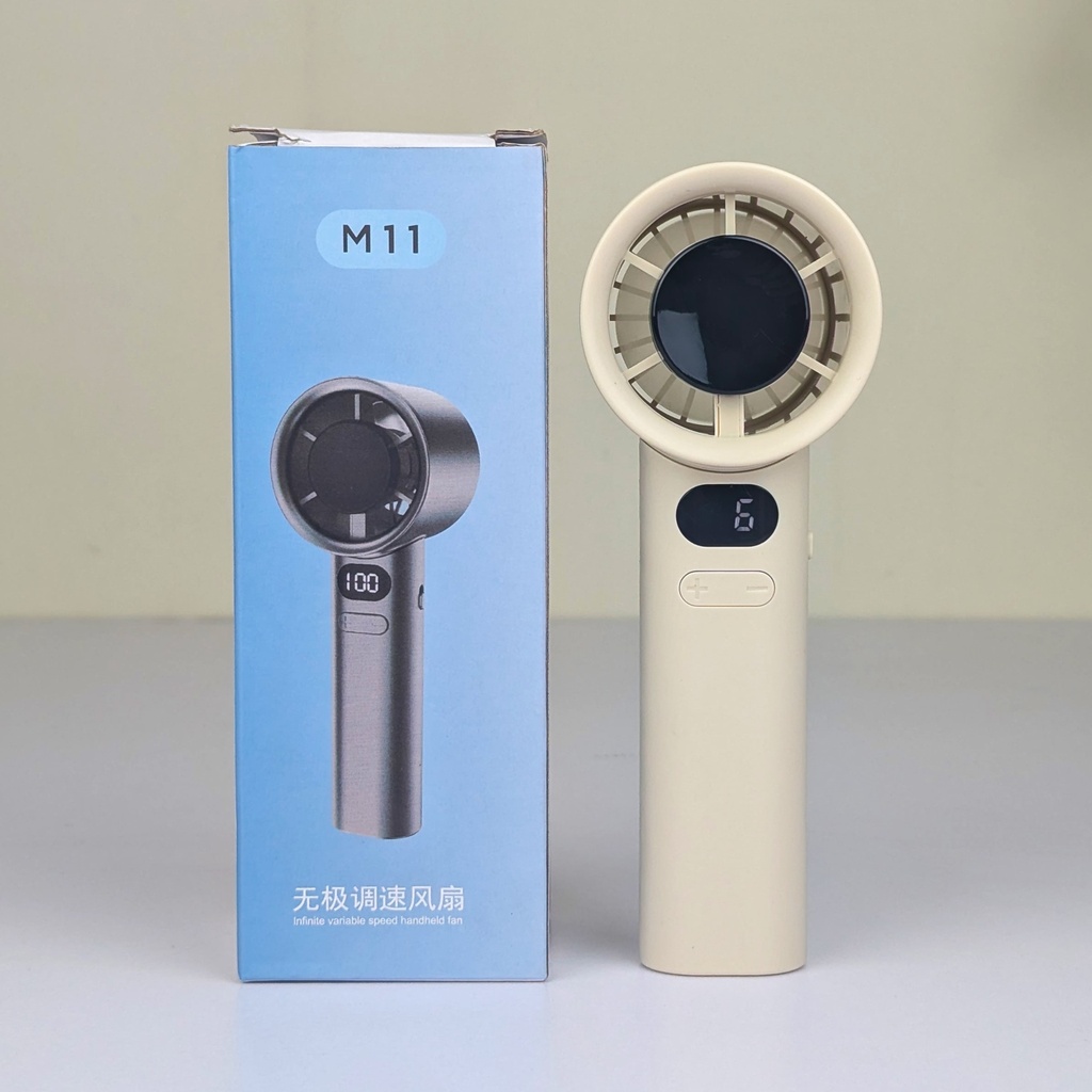 [3686] M11 Handheld Fan Portable Bladeless Mini Fan rechargeable