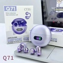 Q71 Wireless Earbuds With Digital Display Ear clip