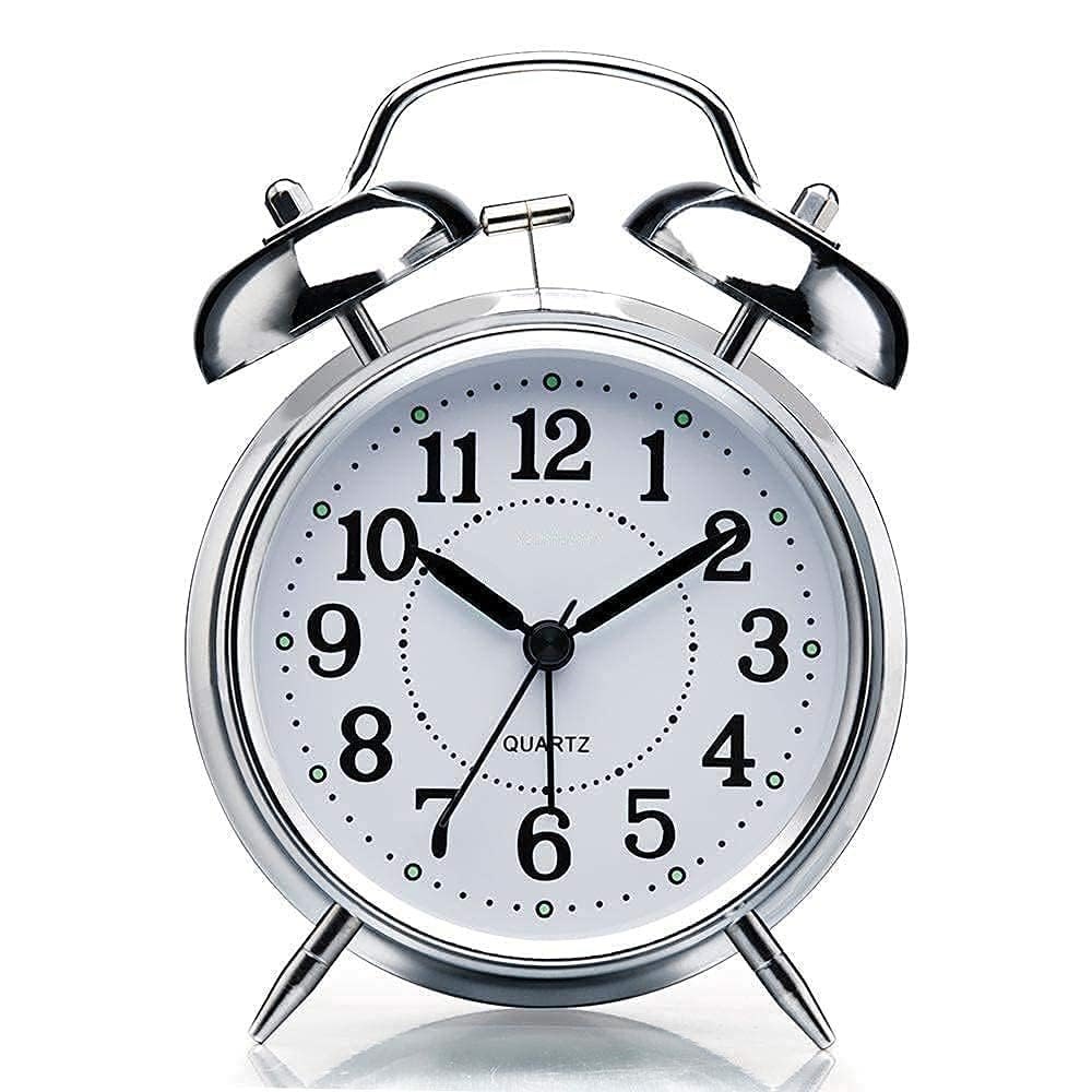[4016] Round Cooper Metal Twin Bell Alarm Clock